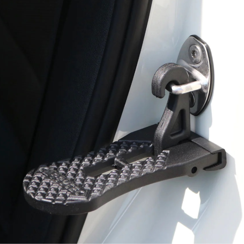 Collapsible step for car door