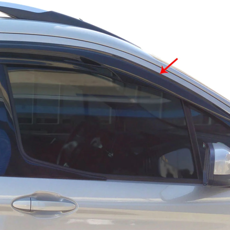 Wind deflector 2 pcs. Driver and passenger door - black